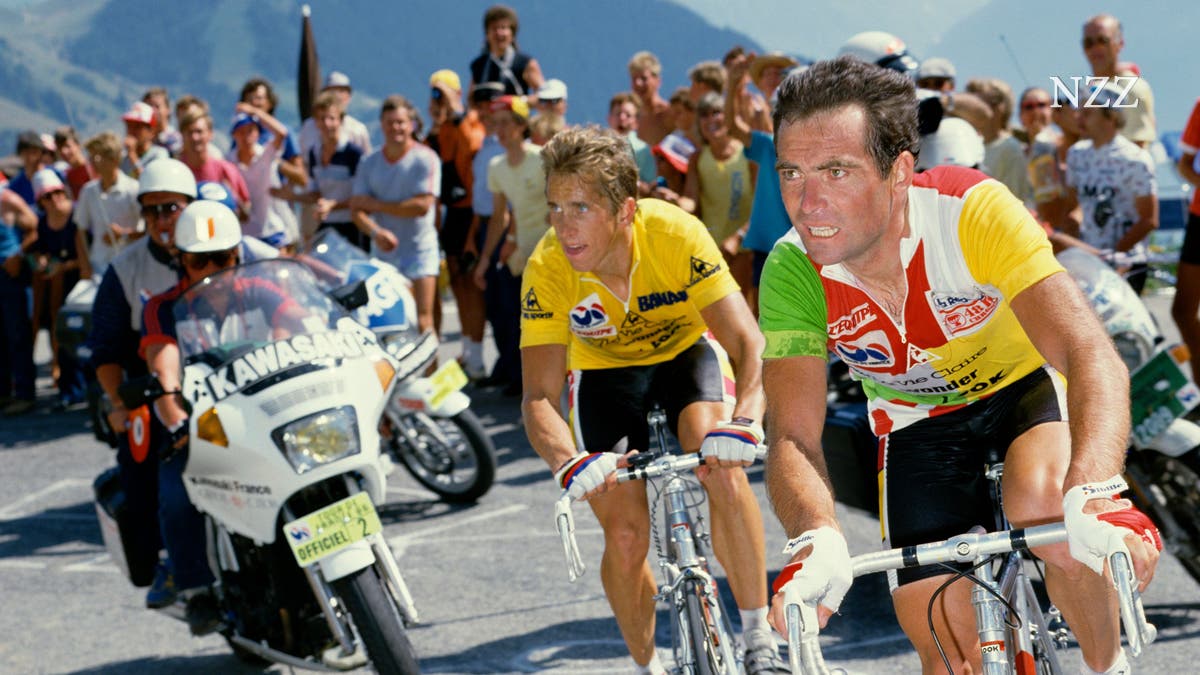 NZZ's tweet card. 1985 hat Hinault die Tour de France gewonnen – seither gab es für Frankreich nur noch Dopingsumpf und viele zweite Plätze. Doch eine neue Generation hat sich vom immensen Druck emanzipiert.