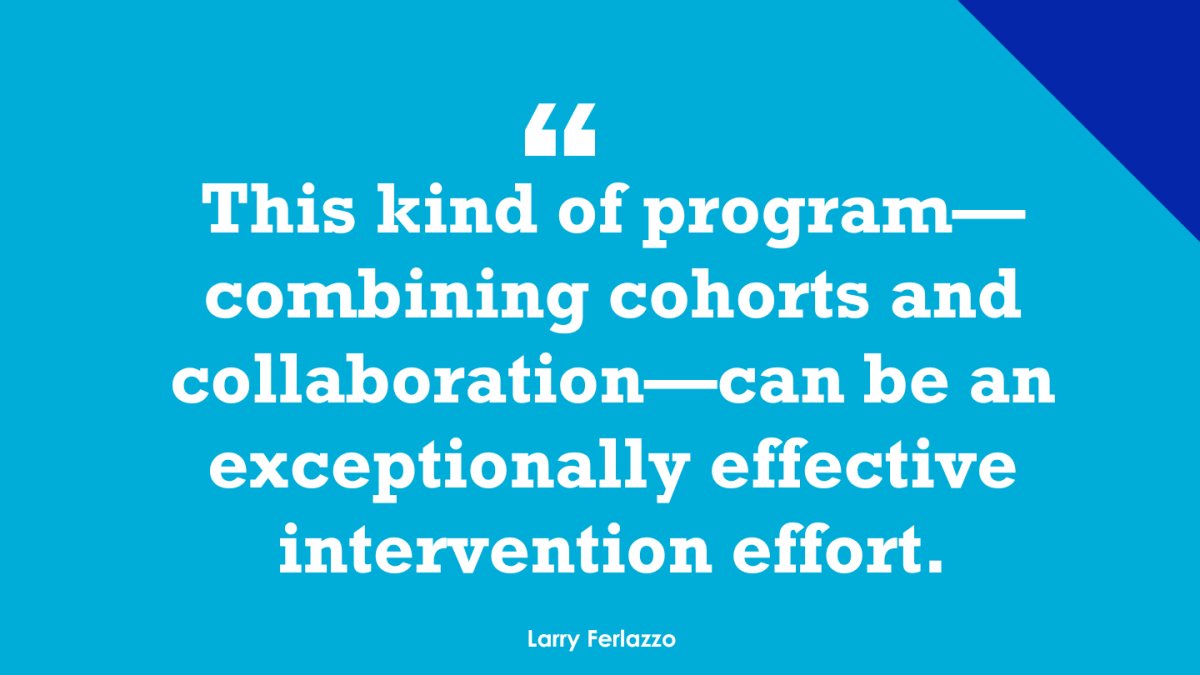 Larryferlazzo's tweet card. An initiative to help students advance did just that by every measure captured.