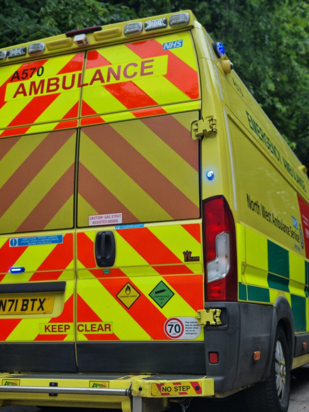 AboutMcr's tweet card. A pedestrian in his 40's has been left with life threatening injuries after being hit by a tipper truck on  Littleton Road in Salford The driver of a