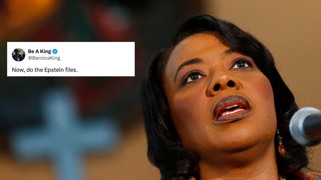 DeanObeidallah's tweet card. King, daughter of MLK Jr., taunted Trump to release the Jeffrey Epstein files after the admin published documents related to her father's assassination.