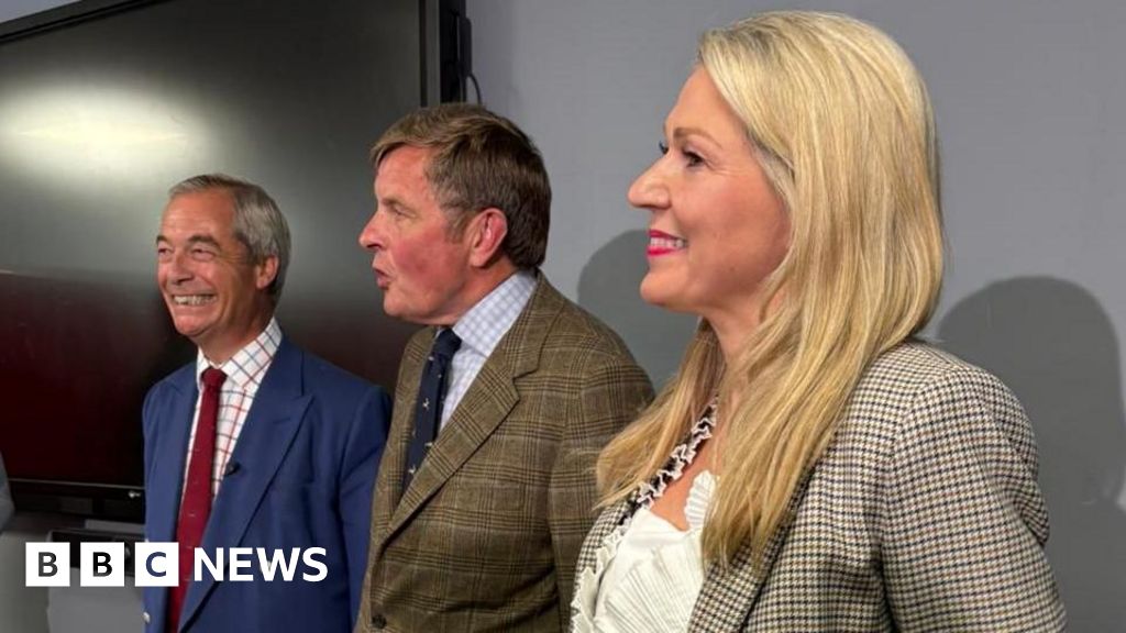 LSRPlaid's tweet card. Senedd politician Laura Anne Jones has defected from the Tories to Reform, Nigel Farage announces.