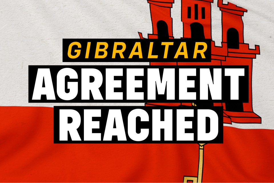 Convent_Gib's tweet card. Political agreement reached that will protect British sovereignty, UK military autonomy and secure Gibraltar’s economic future.