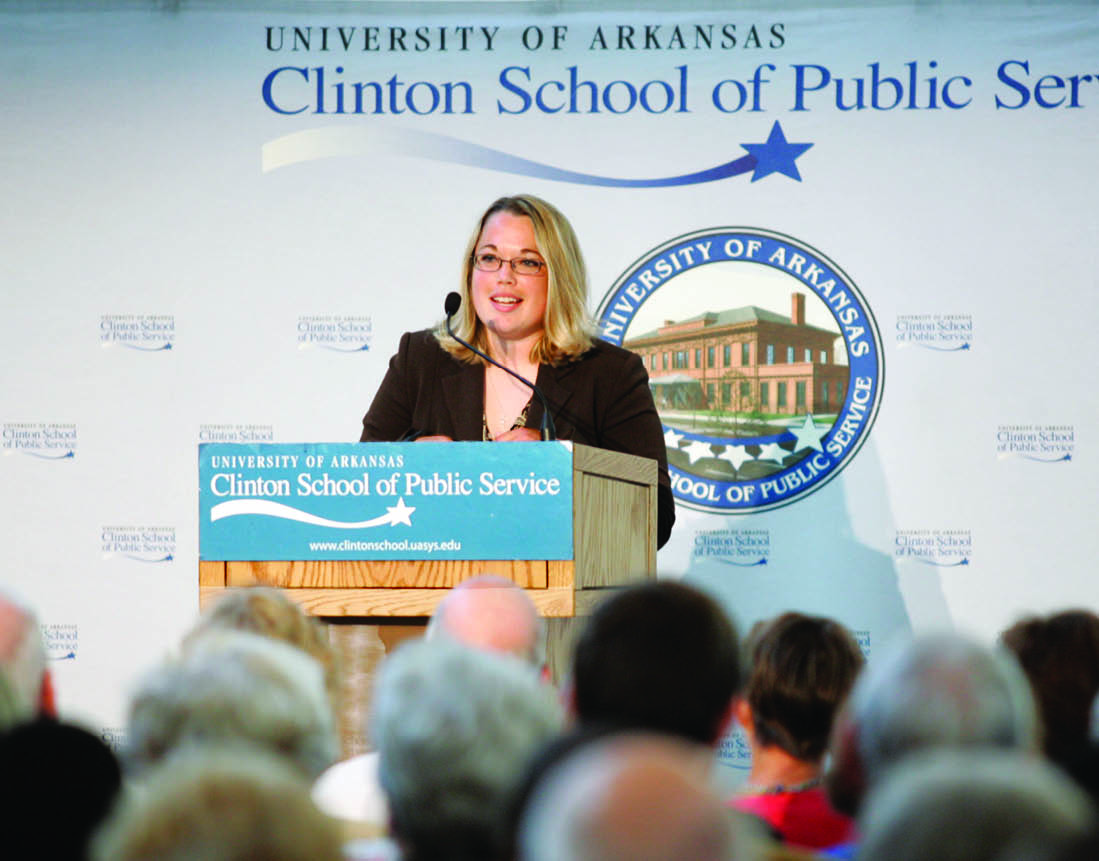 ClintonSchool's tweet card. Lindsey Clark supported the launch of the Center to Prevent Childhood Obesity to shape outreach and policy for children’s health.