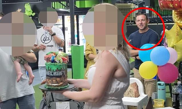 DailyMail's tweet card. Constable Mitchell Leslie, 38, from the Central Coast NSW allegedly had more than 200,000 depraved images on his personal devices, including his phone and laptop.