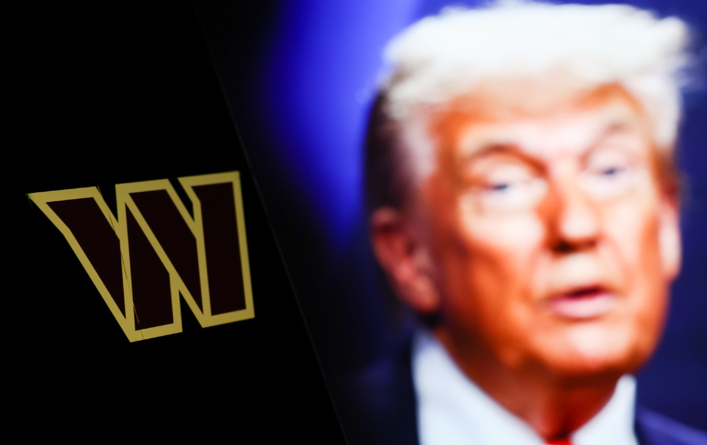 thenation's tweet card. Trump is calling for the Washington Commanders to change their name back to a racial slur.