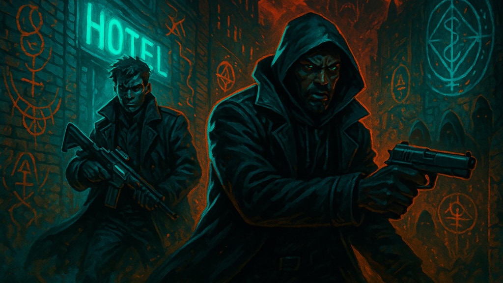 NPP_Comics's tweet card. Blastback Core is an open source, genre bending, TTRPG with elements of games like Chill, Kult, Heroes Unlimited and Shadowrun.