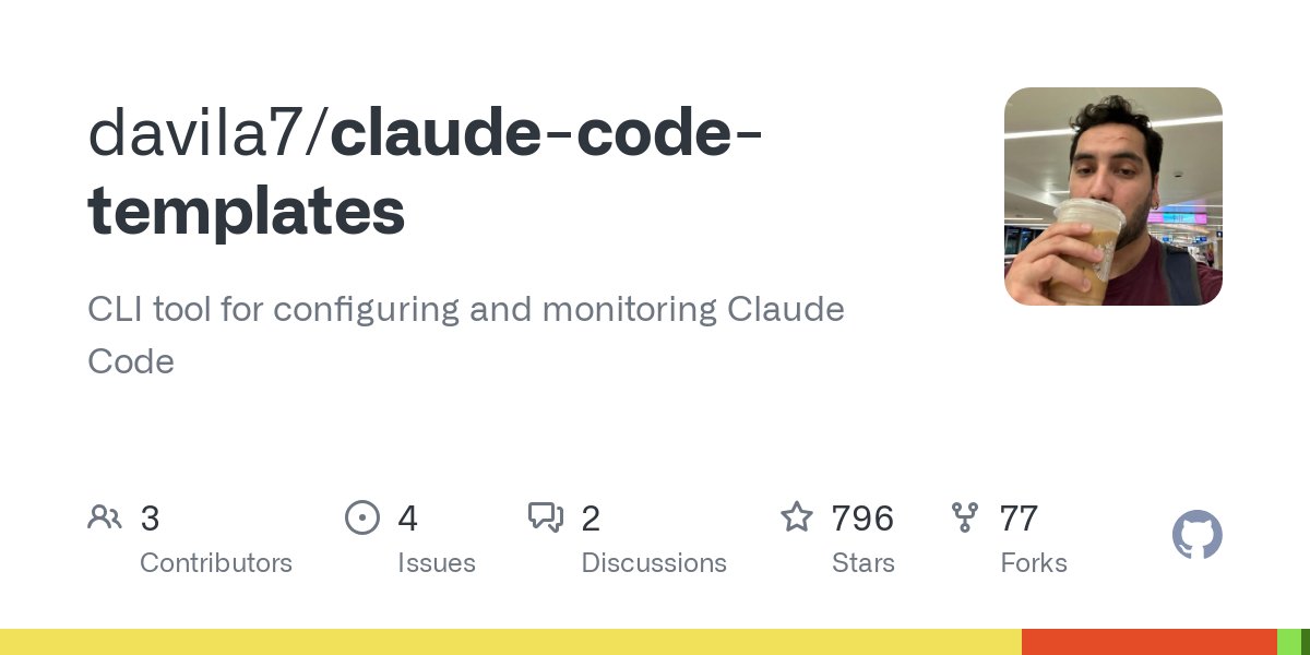 Medal_AI's tweet card. CLI tool for configuring and monitoring Claude Code - davila7/claude-code-templates