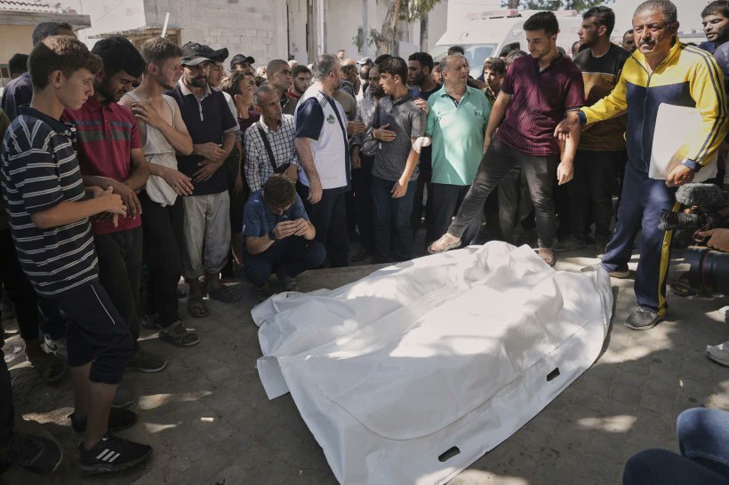 Crux's tweet card. Israel’s actions in Gaza are “inexcusable,” according to the Latin Patriarch of Jerusalem, Cardinal Pierbattista Pizzaballa.