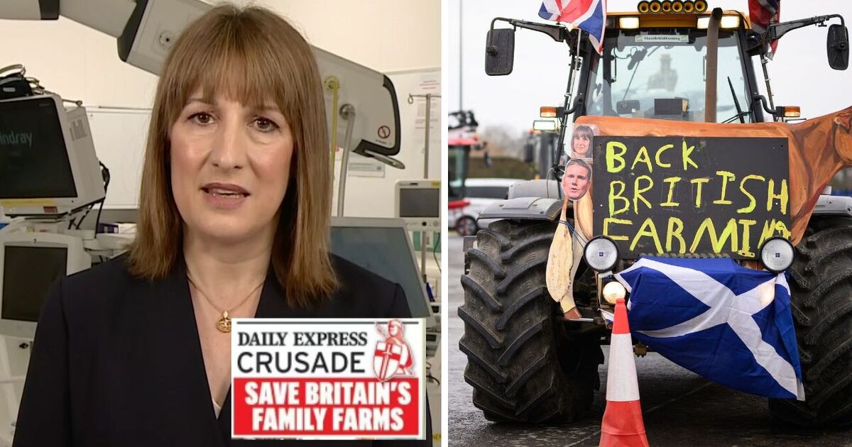 NoFarmsNoFoods's tweet card. A farming body has reacted to the Treasury's farm tax impact assessment.
