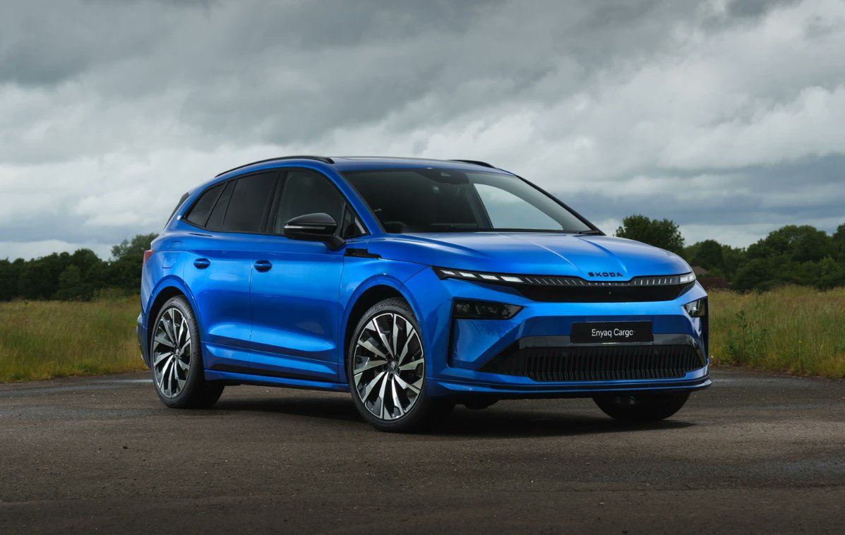 the_interface_'s tweet card. Škoda debuts its first van, a converted version of the electric Enyaq