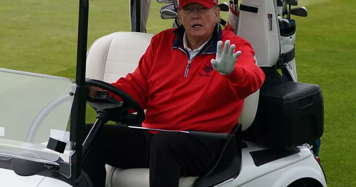 ScotExpress's tweet card. The US President is crazy about golf but both the Prime Minister and the First Minister aren't fans of the game, with Sir Keir even turning down membership of his local club