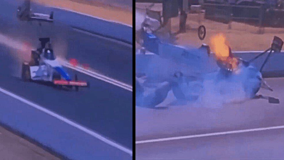 A_S12's tweet card. An NHRA Top Fuel driver and a spectator are both recovering from their injuries following a significant crash during a competition on Saturday at Pacific Racewa