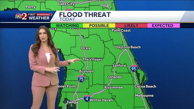 WESH's tweet card. Most of the rain and storms are expected to develop in the afternoon.
