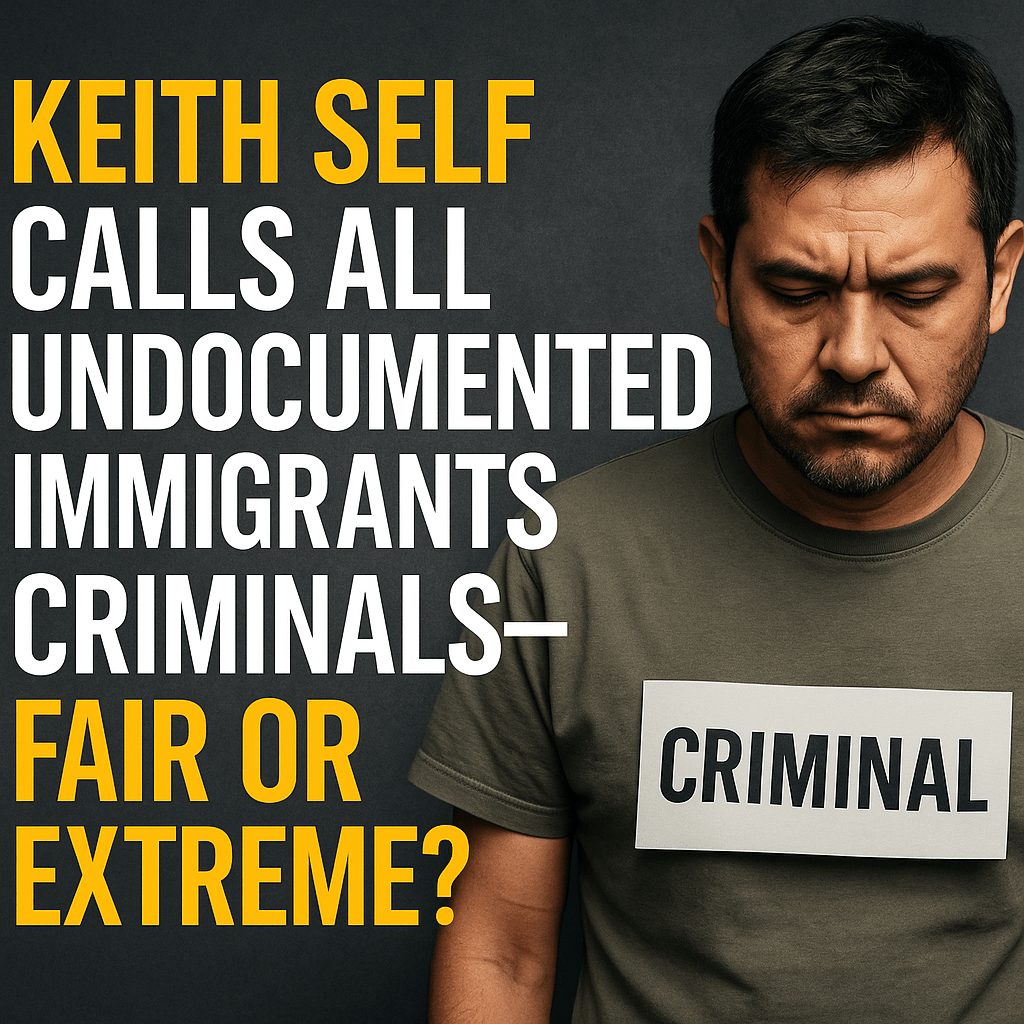 TX3DNews's tweet card. Rep. Keith Self claims all undocumented immigrants are criminals. But is that really what TX-03 voters believe? A closer look at the facts—and the fallout.