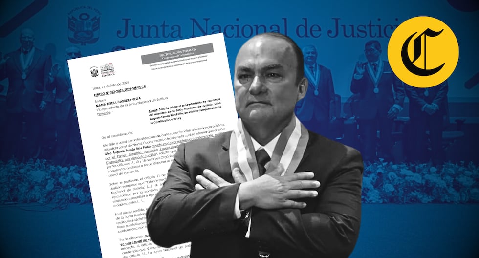 Politica_ECpe's tweet card. Gino Ríos: ¿Cuál es el camino del pedido de vacancia contra el presidente de la JNJ por tener sentencia consentida de violencia familiar? | Congresistas Héctor Acuña y Susel Paredes enviaron oficio a...