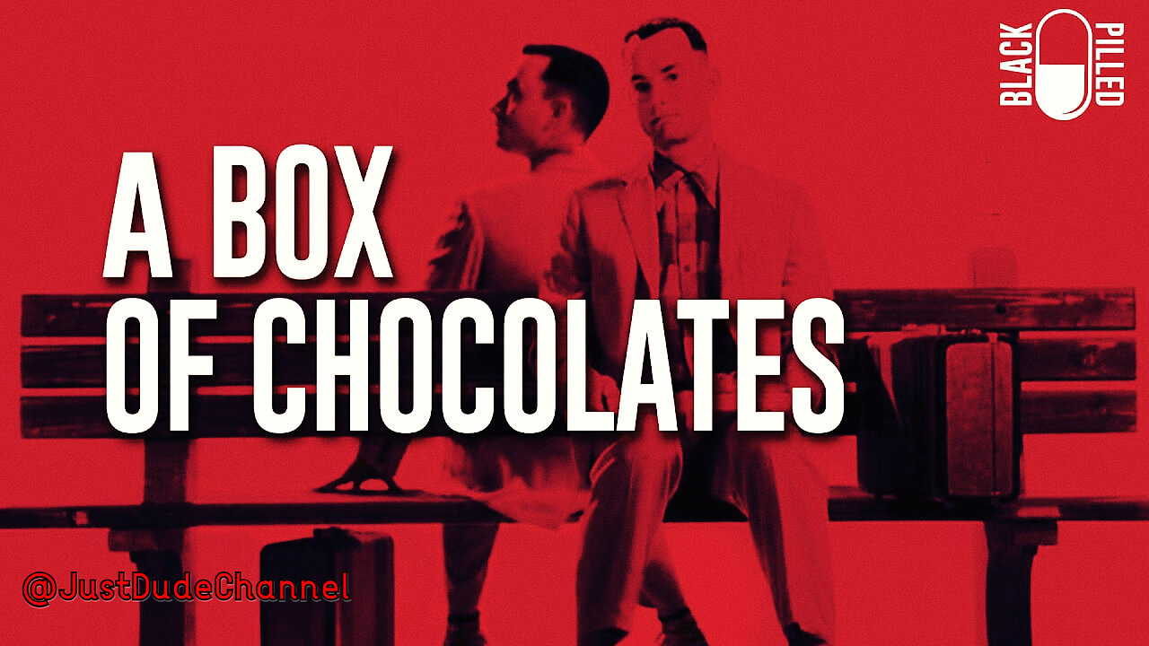 DeanSmi47962704's tweet card. Devon Stack exposes the subversive messaging in the movie Forrest Gump Release Date: 2019 ............... 🔗 All Credit To Black Pilled: https://odysee.com/@Blackpilled:b/a-box-of-chocolates:c 🔗...