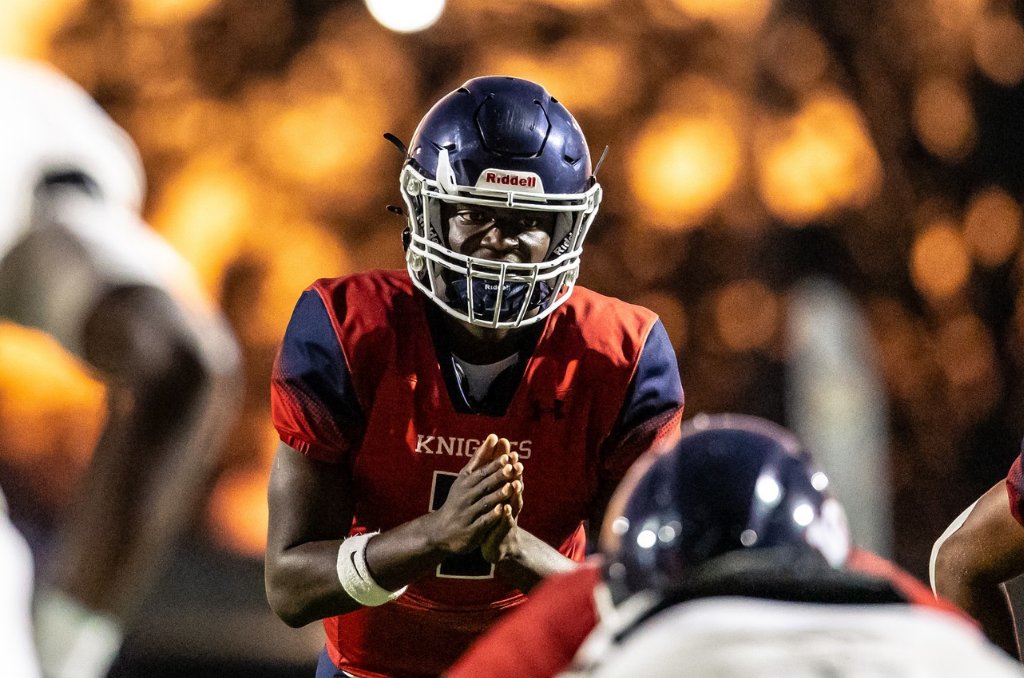 GeauxPrepsLA's tweet card. A Knight in Shining Armor: QB position at LCA continues to function at high level with Braylon Walker