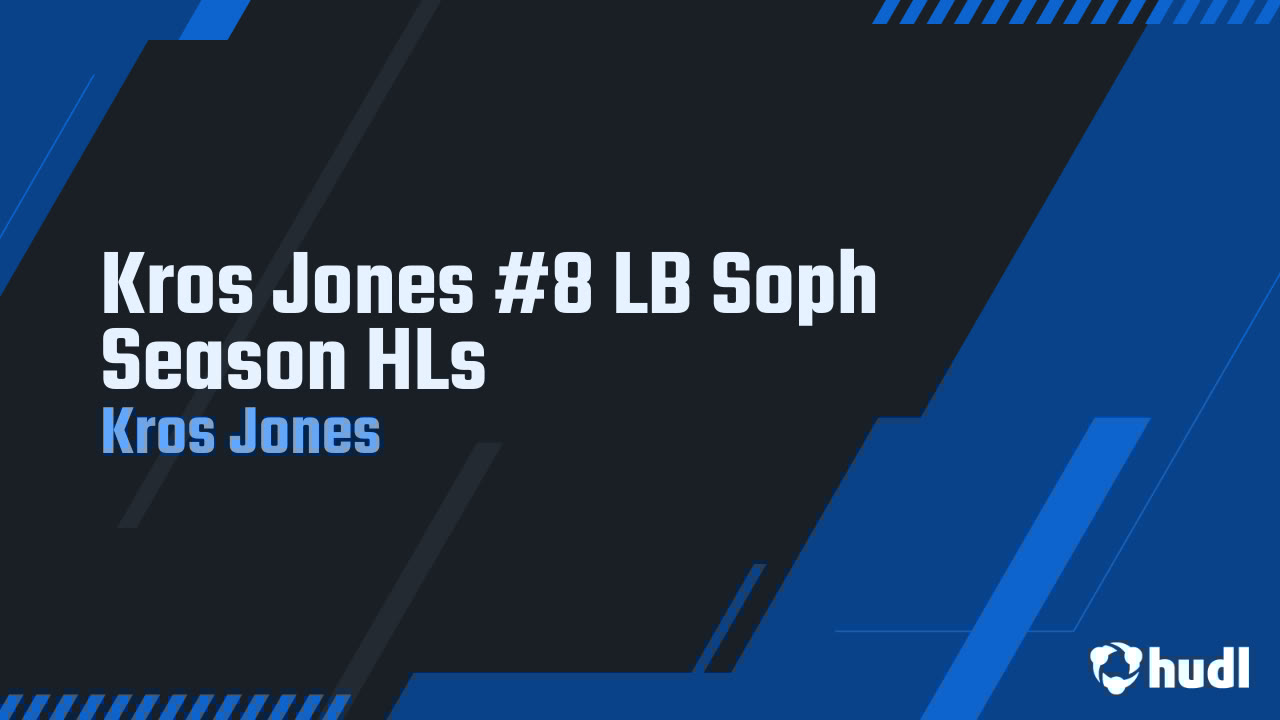 KrosJones5's tweet card. Kros Jones #8 LB Soph Season HLs