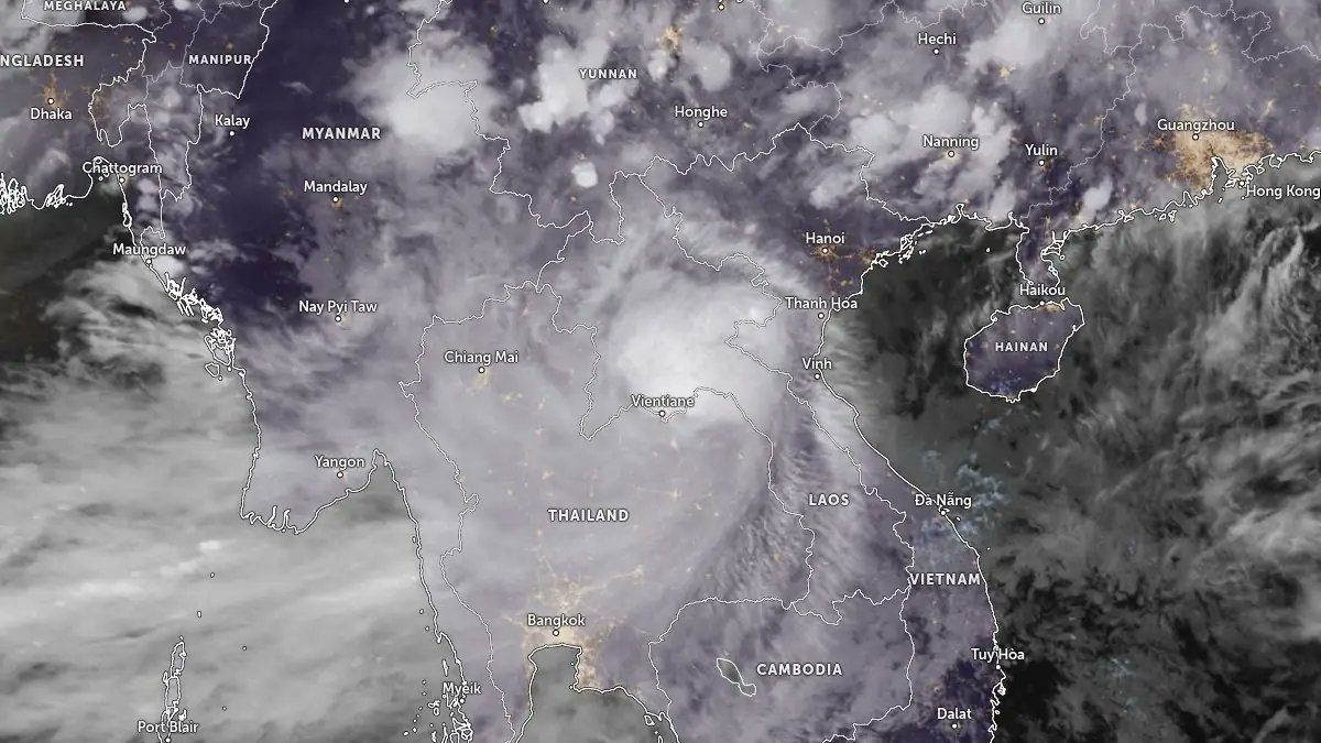 TheWatchers_'s tweet card. Tropical Storm Wipha made landfall in northern Vietnam around 10:00 local time (LT) on July 22, 2025, bringing heavy rainfall of up to 500 mm (20 inches), sustained winds up to 102 km/h (63 mph)…