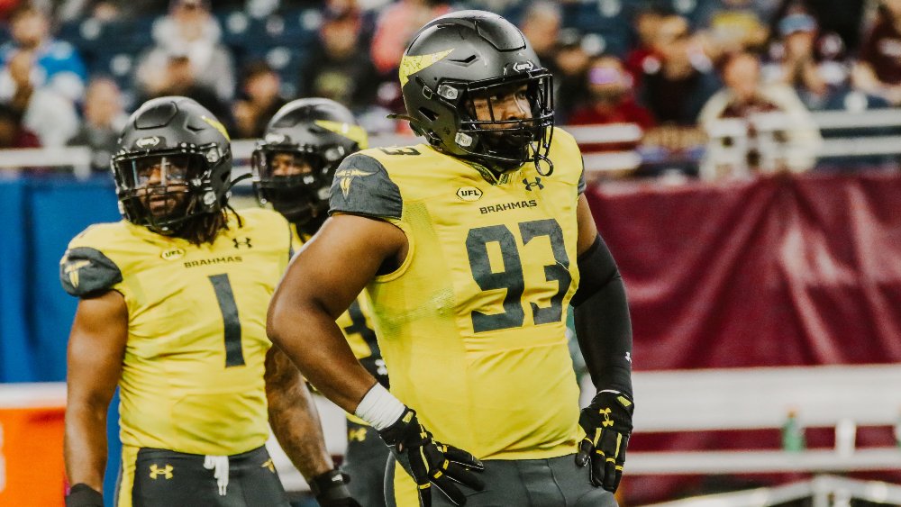 UFLNewsroom's tweet card. We’ve got another UFL to NFL signing out of San Antonio’s camp. Brahmas DT Jacob Sykes is signing with the Philadelphia Eagles, sources...