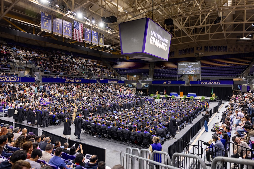 lazowska's tweet card. The graduation ceremony last month in Seattle for the University of Washington Paul G. Allen School of Computer Science & Engineering. (UW Photo /