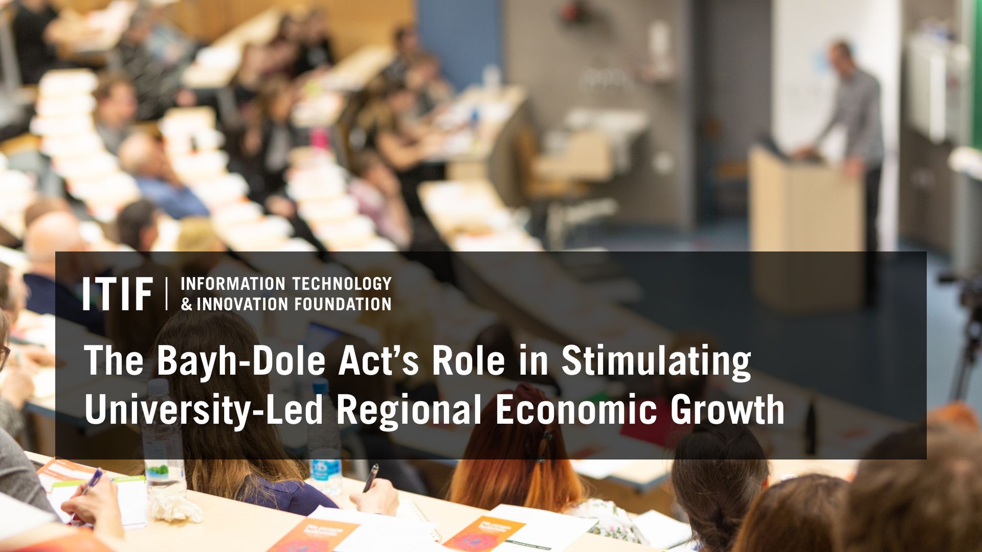 BayhDole's tweet card. Universities play a pivotal role in America’s technology economy, serving as a crucial source of research, inventions, patents, start-up technology companies, and regional economic and employment...