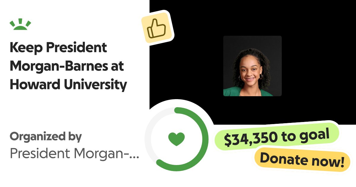 blmgrassroots's tweet card. Hi everyone, My name is President Morgan-Barnes, and … President Morgan-Barnes needs your support for Keep President Morgan-Barnes at Howard University