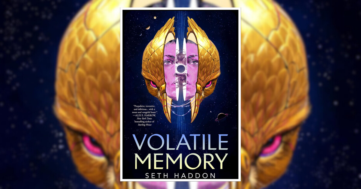 MyCosmicCircus's tweet card. Read our review of Volatile Memory by Seth Haddon - a high-intensity, unique, and thought-provoking LGBTQ+ sci-fi love story from Tor Books.