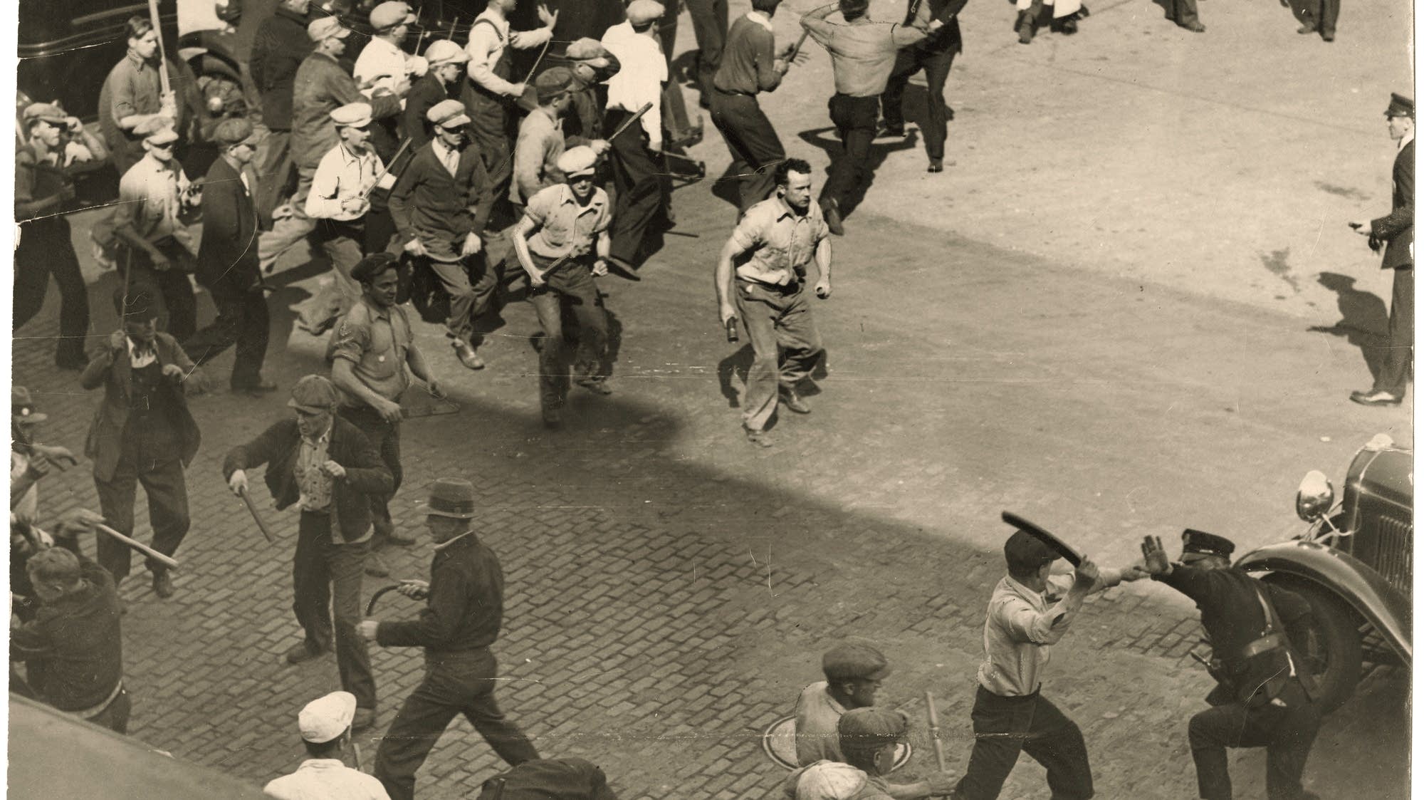 gretch_brown's tweet card. A landmark 1934 Minneapolis strike made the city a union town and influenced national labor law. It was an outcome that seemed all but impossible in the first part of the decade.