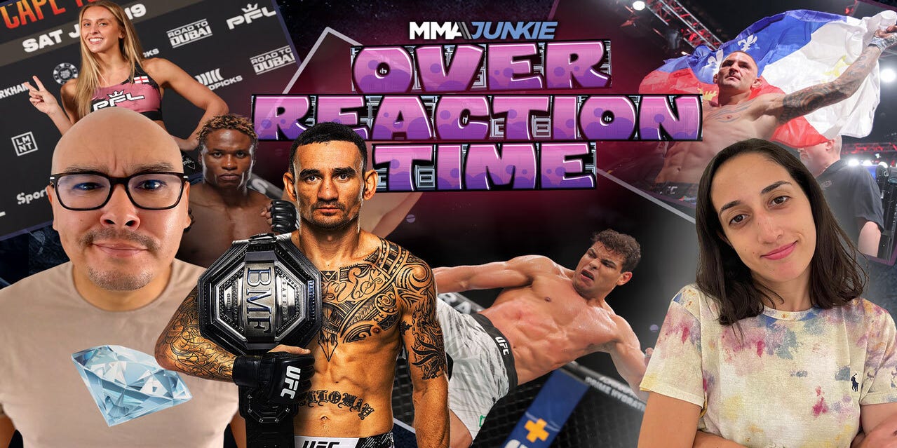 MMAJunkie's tweet card. Check out the latest episode of "Overreaction Time" covering the fallout from UFC 318 and PFL Cape Town this past weekend.