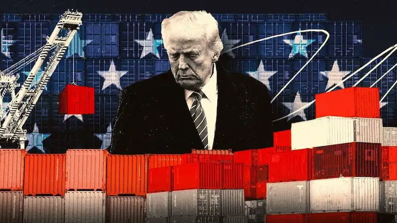 RCI_Australia's tweet card. The Revolutionary Communists of America reject Trump’s cynical efforts to make the workers of the world pay for the crisis of American capitalism. Like a crazed