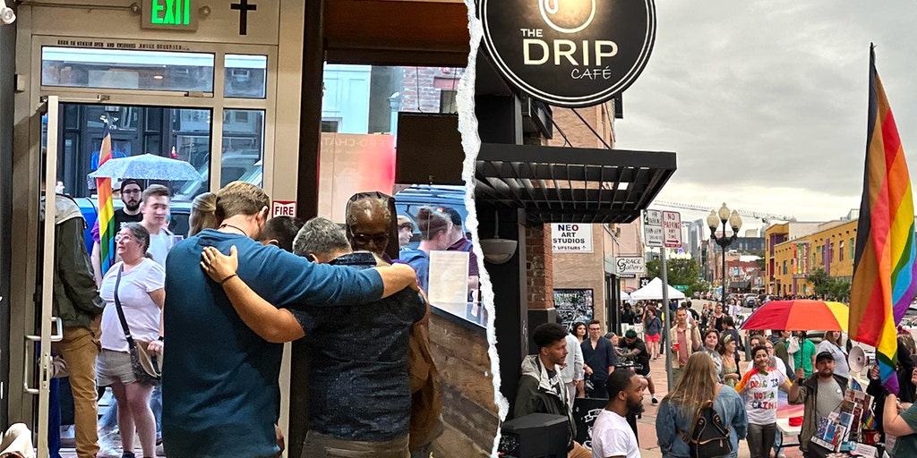 DSweeting's tweet card. Jamie Sanchez, owner of The Drip Café in Denver, which employs formerly homeless people, has encountered regular protests from communists.