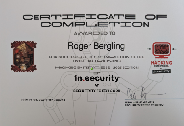 RogerBergling's tweet card. Offensive security courses are everywhere these days, but very few truly deliver a deep, hands-on experience that feels like the real deal. I recently completed the Hacking Enterprises 2025 Edition…