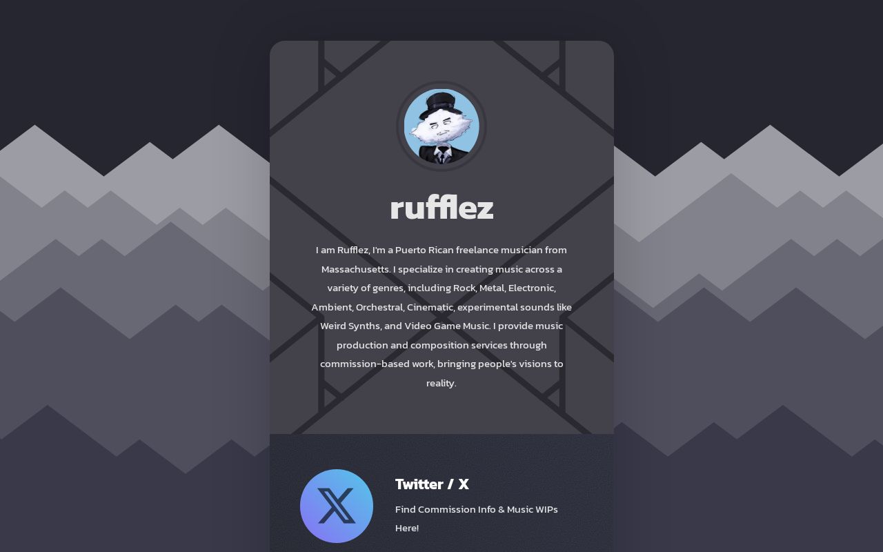 RufflezSir's tweet card. rufflez's card
