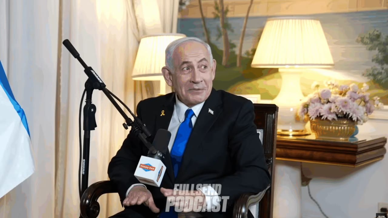 Anthony93544017's tweet card. Benjamin Netanyahu attacked the Democratic candidate, Zohran Mamdani, in an appearance on the “Full Send Podcast” with the Nelk Boys on Monday.