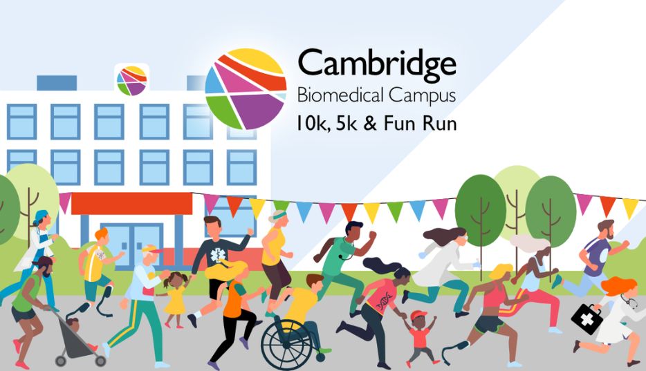 CamBioCampus's tweet card. Join the Cambridge Biomedical Campus (CBC) 5k, 10k and Fun Run on 18 May 2025 to get fit and support health charities