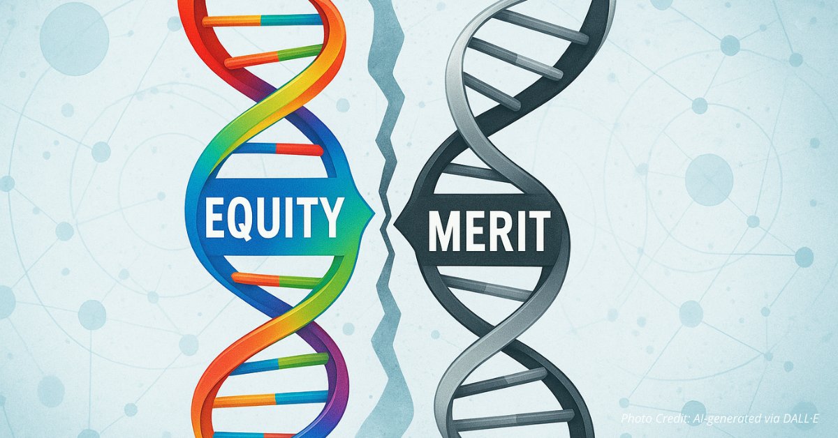 TheRMVoice's tweet card. A new report from America First Legal reveals how DEI-driven grants shifted federal research priorities—now under legal fire. At stake: merit vs. identity.