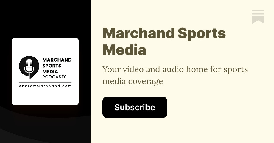 AndrewMarchand's tweet card. Your video and audio home for sports media coverage. Click to read Marchand Sports Media, a Substack publication with thousands of subscribers.