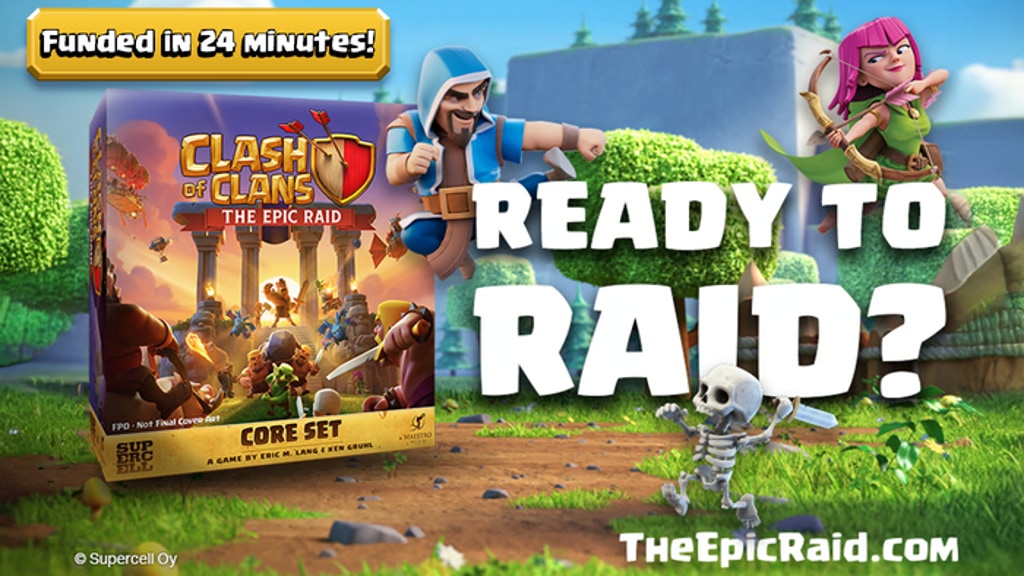 Everette's tweet card. Experience the megahit Clash of Clans in a whole new way... on the tabletop!