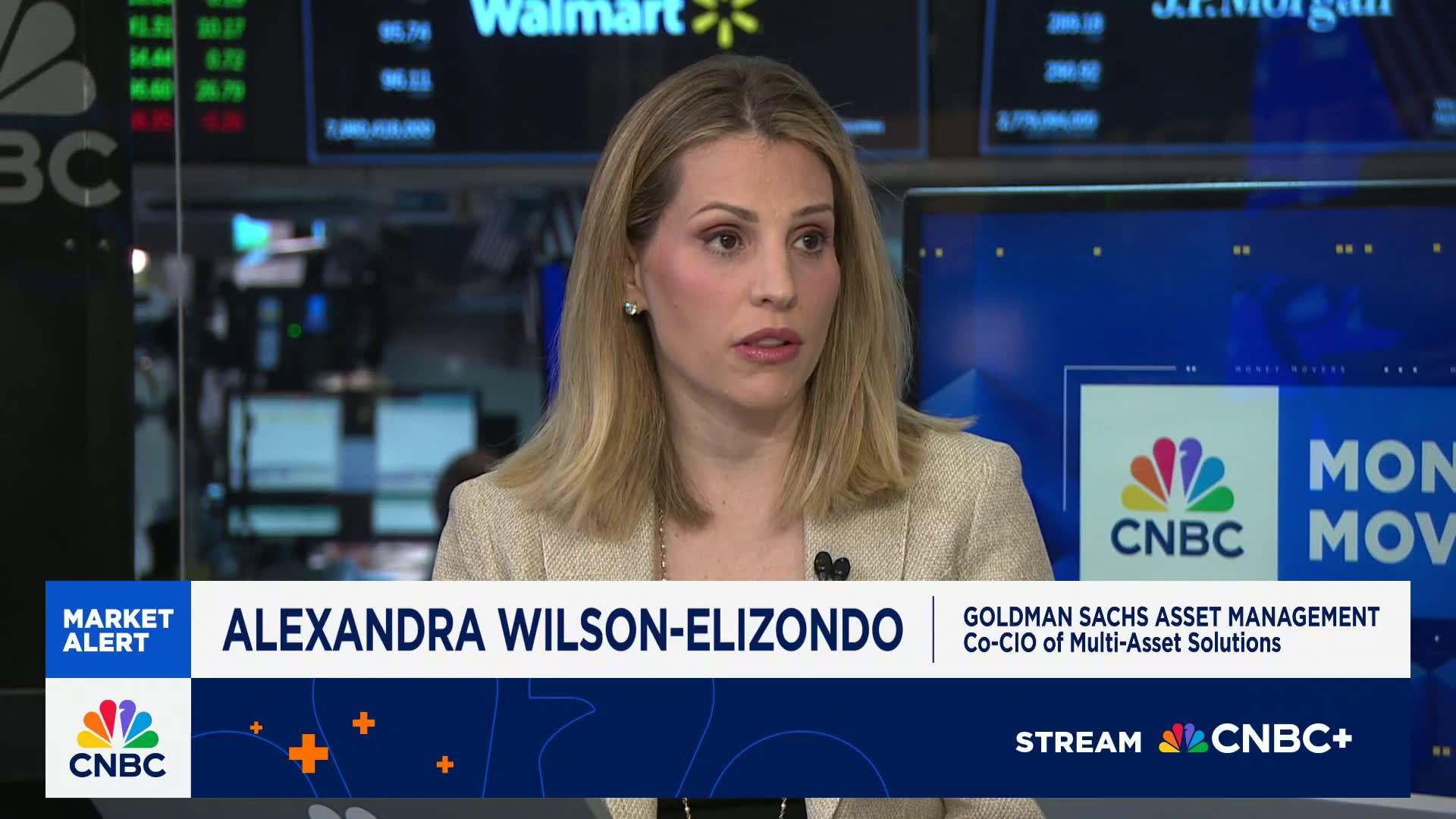 moneymoverscnbc's tweet card. Alexandria Wilson-Elizondo, Goldman Sachs co-CIO of multi-asset solutions, joins 'Money Movers' to discuss vulnerability in the markets, being structurally bullish over the long-term and CapEx...