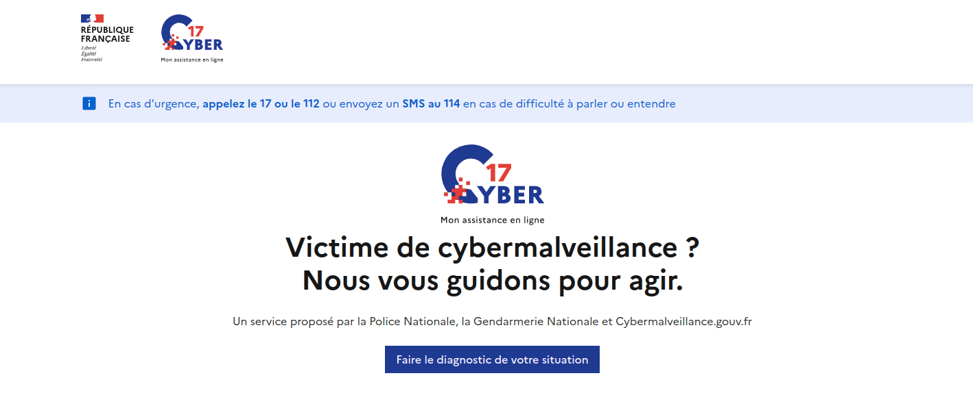 RondeauPro's tweet card. Dispositif d'assistance gouvernemental proposé par la Police, la gendarmerie et cybermalveillance.gouv.fr