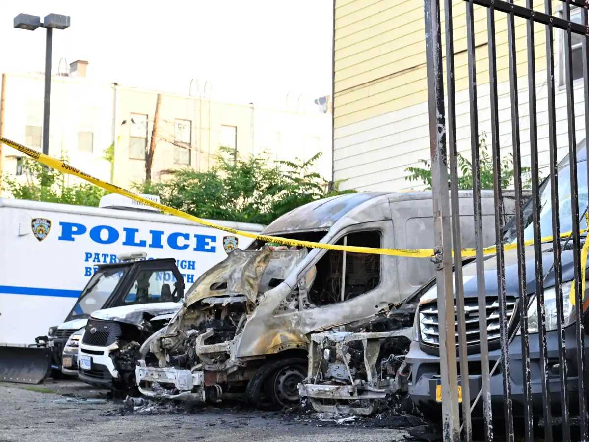 brooklynpaper's tweet card. The man accused of setting fire to 11 NYPD vehicles in a Bushwick parking lot last month was released after his arraignment on federal charges on Monday – and