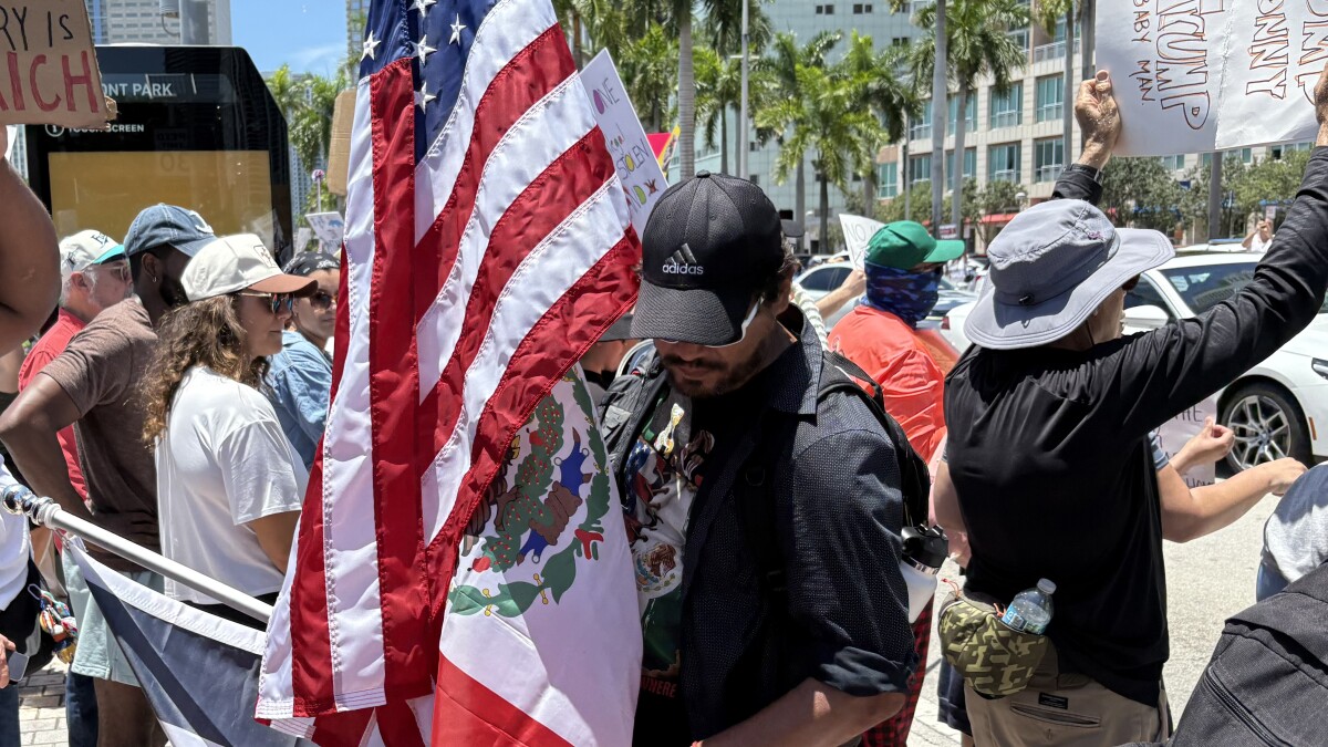 TimPadgett2's tweet card. Saturday's nationwide demonstrations against President Trump were largely about his alleged threats to democracy — but in communities like Miami, even Trump supporters decried his anti-immigrant...