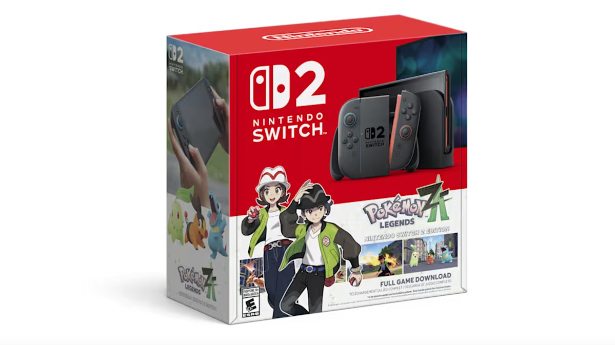 engadget's tweet card. Nintendo just announced a Switch 2 bundle to accompany the forthcoming Pokémon Legends: Z-A. Both the bundle and the game itself will be available on October 16.