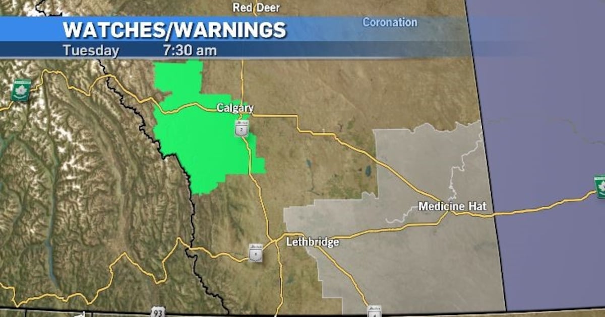 CTVCalgary's tweet card. A long-duration rain event over Calgary and area prompted Environment and Climate Change Canada to issue a rainfall warning Monday night.
