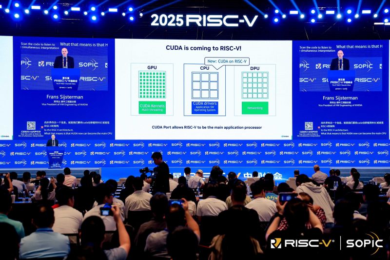 jonpeddie's tweet card. In China, Nvidia shows how CUDA can run on a RISC-V host—and signals it’s ready for a more open AI future.