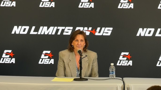BleedTechBlue's tweet card. Judy McLeod spoke at CUSA Media Day on Tuesday to discuss the upcoming 2025 football season for the league.