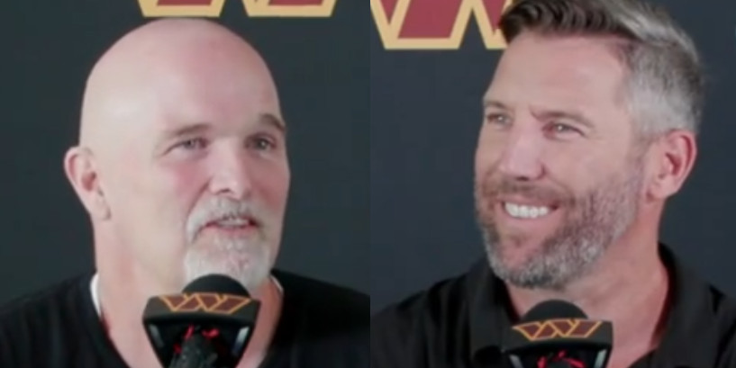 HogsHaven's tweet card. Adam Peters and Dan Quinn speak to the media before veterans report to training camp