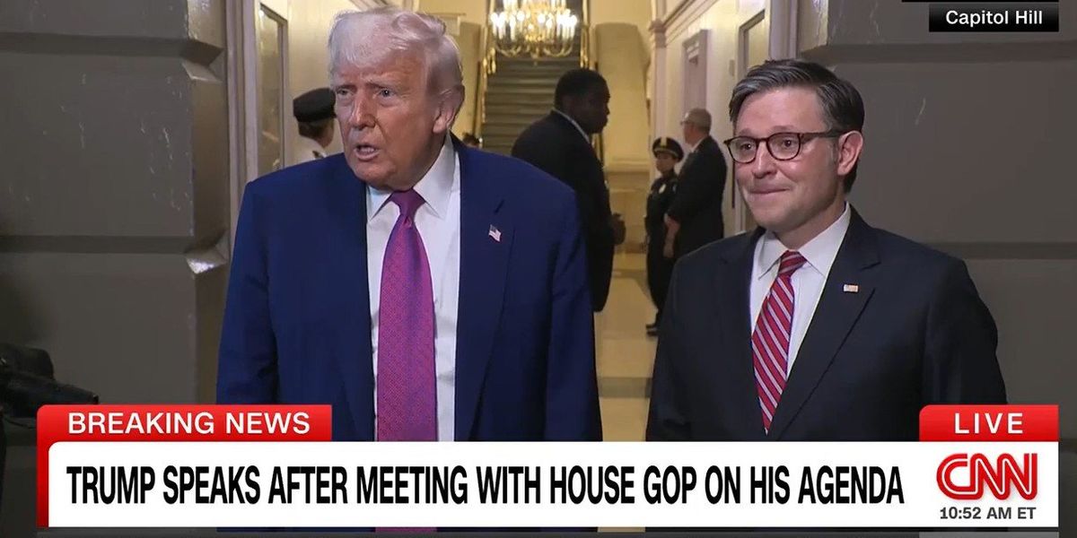 RawStory's tweet card. President Donald Trump snapped as he spoke with the media, snapping at a reporter who asked about his meeting with Republicans on Capitol Hill.“Andy Harris said that you didn't adequately convince...