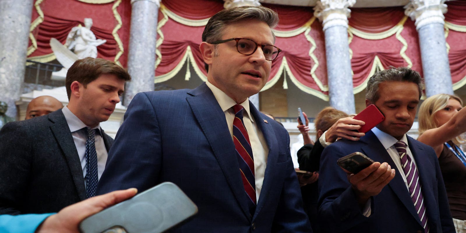 jbalmert's tweet card. The House speaker announced that lawmakers would leave a day early for a five-week break from Washington as tensions soar over Epstein files.